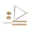 Triangle Percussion Instrument Set Wood Musical Percussion Instrument Toy for