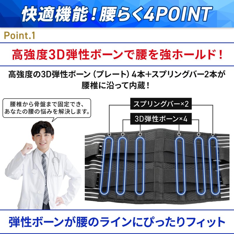 ［発売記念特価］ 腰痛ベルト 腰 サポーター 骨盤ベルト 腰痛 コルセット 男女兼用 【FREE BIRD】