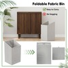 Smuxee Double Tilt Out Laundry Hamper Cabinet, Walnut Hidden Laundry