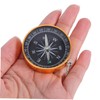 WOONEKY Portable Keychain Compass Aluminum Alloy Hiking Travel Compass with
