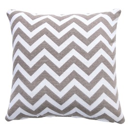 Ehc Chevron Sofa Cushion Cover Pillow Case 17" X 17" (45cm X 45cm) - Smoke/White