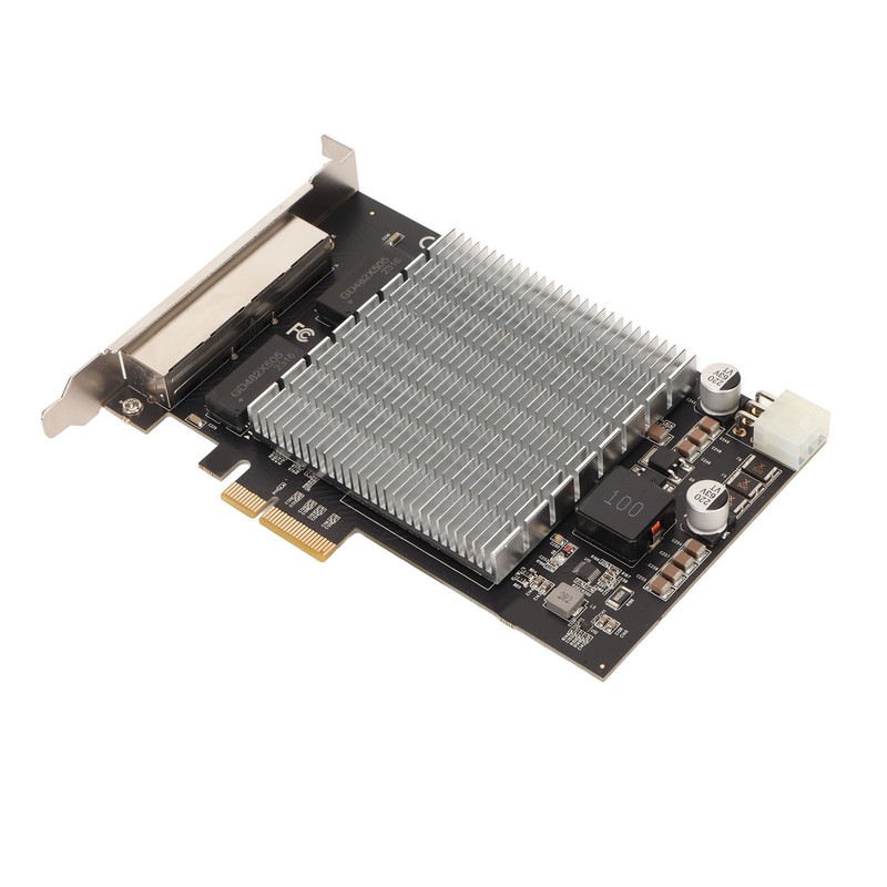 PoE Network Card 4 RJ45 Ports PCIe Slot 2.5G 30W