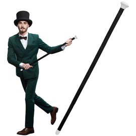 Nicky Bigs Novelties 44 Adjustable Plastic Tuxedo Costume Cane Hollow Prop Staff for Dance Recitals, Cosplay, Theater & Parades Lightweight Magician, Steampunk & Ringmaster Accessory