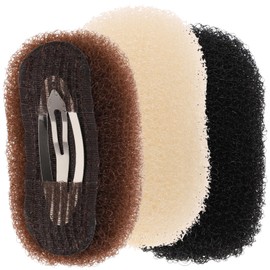 Minkissy 3pcs Hair Base Sponge Invisible Hair Clip Volume Bump Inserts Bump Up Volume Puff Hair Cushion Hair Styling Tool Hair Accessories for Women Girls Random Style