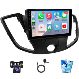 Car Stereo for Ford Transit 2013 2014 2015 2016 2017 2018 2019, with Wireless CarPlay Android Auto, Plug and Play, 2G Ram+32G ROM, 9inch Touch Screen with SWC, Backup Camera, Mirror Link, FM