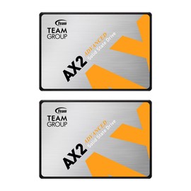 TEAMGROUP AX2 512GB 2 Pack 3D NAND TLC 2.5 Inch SATA III Internal Solid State Drive SSD (Read Speed 530 MB/s) Compatible with Laptop & PC Desktop T253A3512G0C1P1