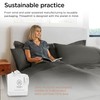 Threadmill Dark Grey Duvet Cover Queen Size Bedding Set, Breathable