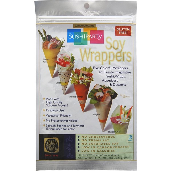 Yama Moto Yama Soy Wrappers Sushi Party,21 Grams 10-count (Pack of 6)