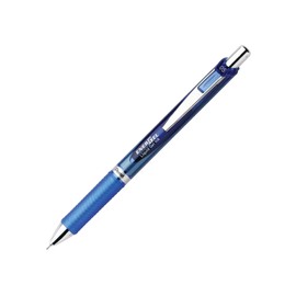 Pentel® EnerGel™ RTX Retractable Liquid Gel Pens, Fine Point, 0.5 mm, 54% Recycled, Assorted Barrel Colors, Blue Ink, Pack of 12 Pens