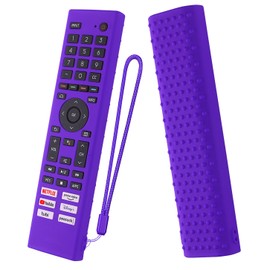 Silicone Cover for Hisense Voice Remote,Hisense ERF3J80H ERF3G80H ERF3F80H Remote Case Cover Hisense 4K UHD Android Smart TV Remote Shockproof Silicone Sleeve with Lanyard(Purple)