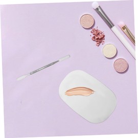 Mikinona 3 Sets Makeup Palette Nail-Art Palette Spatula Professional Manicure Kit Mixing Dish Cosmetic Plate Make up Pallets Makeup Pallet Makeup Plate Manicures Tray Stainless Steel Silver