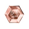 Party Deco 6 Paper Plates Bride Squad Rose Gold 23