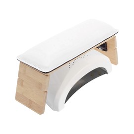 GLIDESMOOTH Arm Rest for Nails Tech, Comfortable Supportive Design Nail Arm Rest Cushion, Nail Arm Rest, Non-Slip Manicure Hand Rest Stand, White, 1 Set