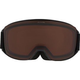 ALPINA NAKISKA Q-LITE Anti-Fog Extremely Robust and Shatterproof OTG Ski Goggles with 100% UV Protection for Adults, Matte Black