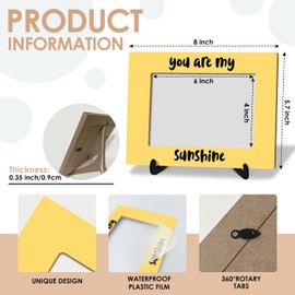 ltazhyi You are My Sunshine Wooden Picture Frame with Stand Gift for Boys Girls Women Men Daughter Son Wife Husband Mom, Shelf Home Desk Decor Photo Frame Tabletop Display 4x6 Horizontal -11