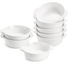 Foraineam 8 Pack 10 Ounce Porcelain Souffle Dishes with Double
