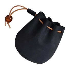 STOBOK Mens Coin Pouch Leather Coin Bag Small Drawstring Pouch for Change Jewelry Purse Holder Small Key case