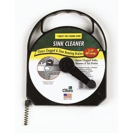 Cobra Plumbing 90220 1/4" X 20' Black Sink Cleaner Drain Tool