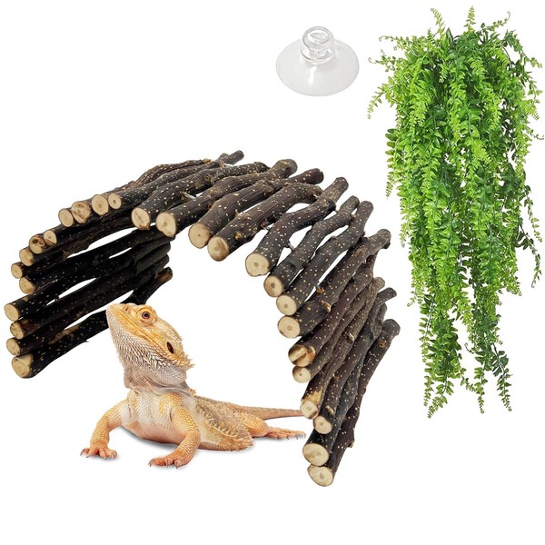 Hamiledyi 2pcs Large Reptile Hides Bearded Dragon Hide Bendable Climbing