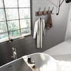 Beilala Coat Hooks Black, 5 Pack Rustic Metal Wire Wall
