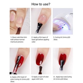 FZANEST Gel Nail Polish,Spring Summer Color Pastel Pink Nail Art Gel Polish Soak Off LED UV #D31