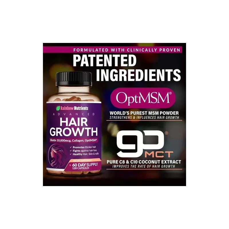 24-in-1 Advanced Hair Growth Vitamins Stops Hair Loss