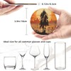 Famame 6 Pcs West Desert Cowboy Sunset Leather Coasters for