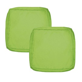 Sqodok Patio Cushion Covers, Waterproof Outdoor Cushion Covers Replacement, Patio Cushion Seat Slicovers for Sectional Sofa, Chair, Outdoor Wicker Patio Sofa (Green, 25"x25"x5"-2 Pack-Cover ONLY)
