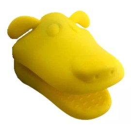 Alegría Guante De Silicón, Protector De Calor Para Cocina. Perrito Color Amarillo