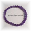 Amethyst Kugel-Armband | Edelstein Perlen-Armband | 6 mm lila Kristall