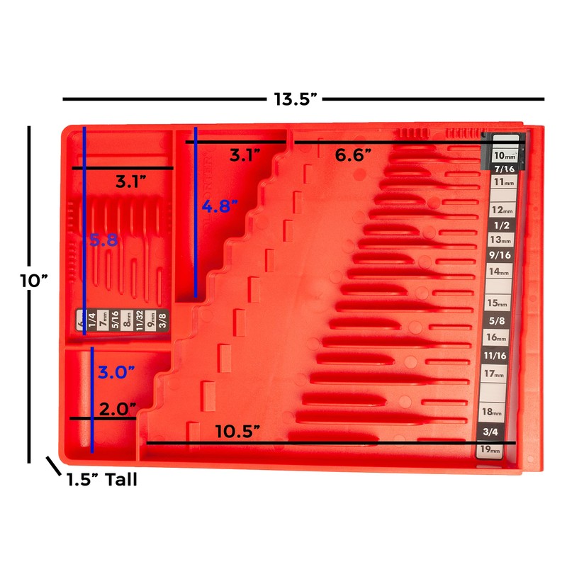 Tool Sorter Wrench Organizer - Red
