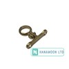 15mm Cast Brass Screw-On Pipe Bracket, Die-Cast Pipe Clip -