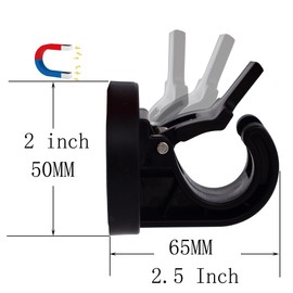 YYST Magnetic Towel Holder Towel Rack Towel Hook Hanger for Door, Refrigerator, Kitchen Stove, Oven, Dishwasher, Laundry Washing Machine- Kitten Proof (1, Black)