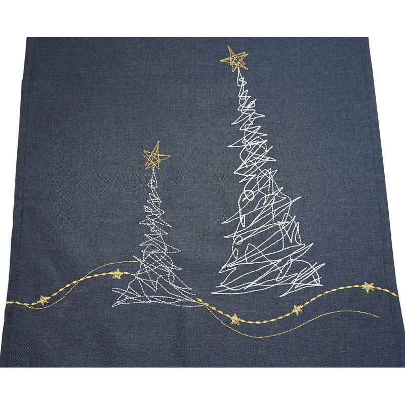 khevga Table Runner Table Cloth Christmas Modern in Grey with