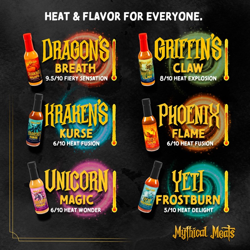 Mythical Meats Phoenix Flame Hot Sauce - Ghost Pepper &