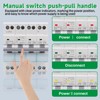 DewinLVD Transfer Switch, 4P Manual Isolator Switch Dual Power DIN