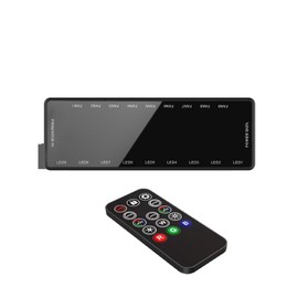 ARGB PWM Fan Hub,1 to 9 Multi Way Magnetic backplane Splitter,Addressable 5V-3PIN ARGB 12V 4PIN PWM 2-in-1 RGB Case Fan Hub with Controller and SATA Power Input