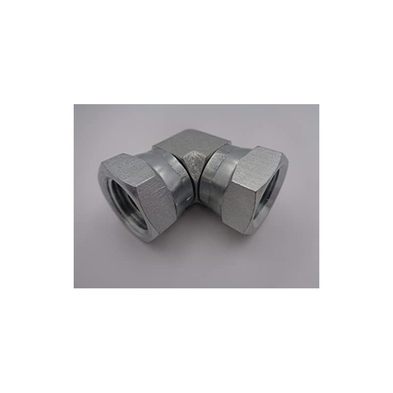 Hydraulic Female x Female Swivel 90deg Fitting BSP Choose Size