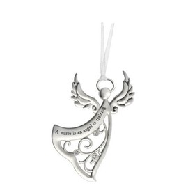 Car Charm - Angel -A nurse is an angel in training, silver, One Size