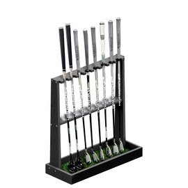 Golf Club Holder Stand,Wooden Golf Club Rack -Indoor Display Rack,Golf Club Organizer for 8 Clubs and 11 Balls Storage,Golf Rack for Storage Sports Outdoors Wall Garage