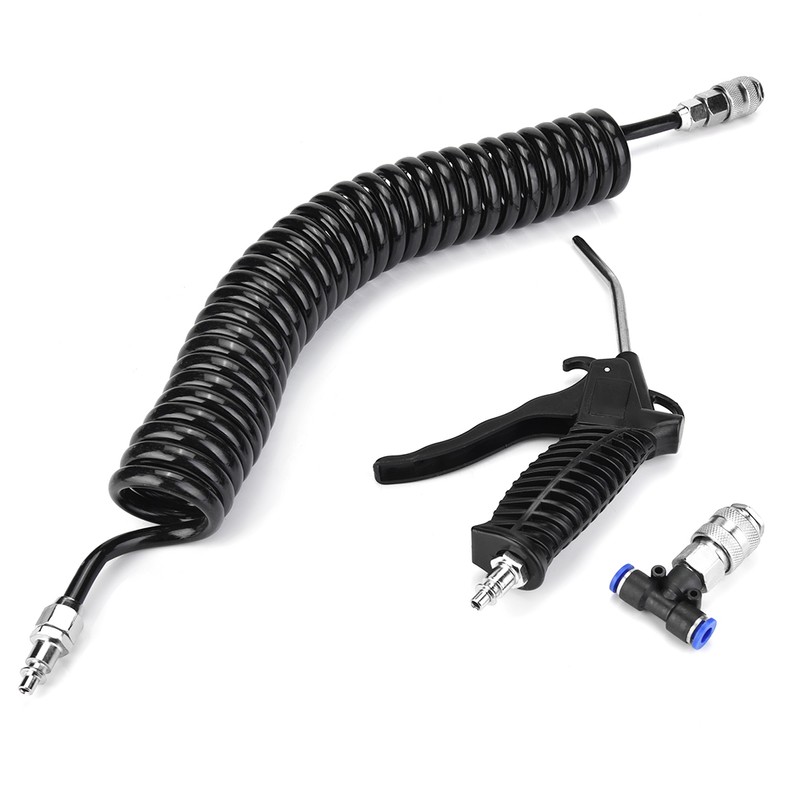 Black Air Duster Gun Pneumatic Wind Blowing Kit Set with