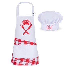 Dress Up America Apron Set for Adults - Chef Hat and Apron Set for Cooking and Baking - Chef Costume Set