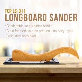TCP Global Wooden Handle Longboard Sander 10.75" Long - Block Sander, Auto Body Sanding Blocks, Straight Line Sanding Block Automotive & Woodworking