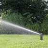 Claber 87320 Adjustable Sprinkler with Interchangeable nozzles, Nero/Arancione/Grigio, 70x55x150 cm