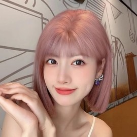 Deli pink bang short hair women's wig SD-250311 (WFI8YXS) / 델리 핑크뱅 단발머리 여성가발 SD-250311 (WFI8YXS)
