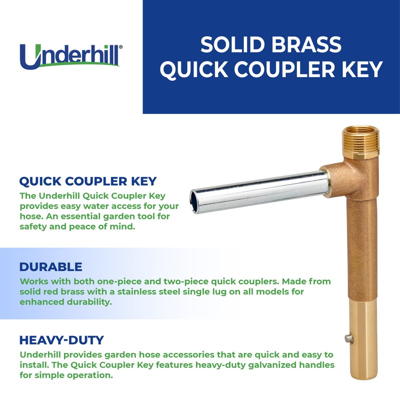 Underhill Quick Coupler Key Tool for Coupler Valve, 1-Inch MPT