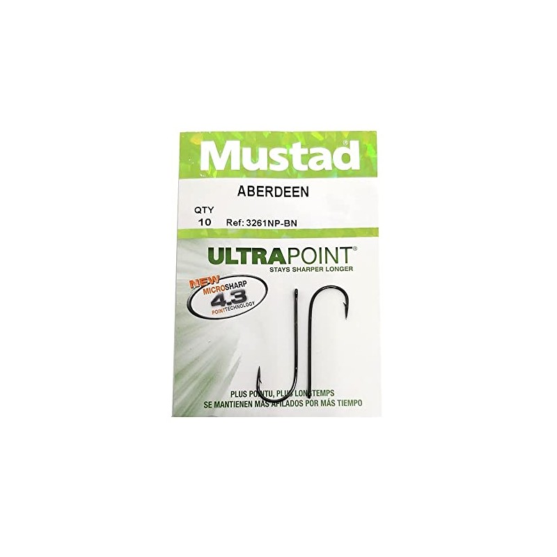 Mustad ABERDEEN SZ1/0 10X7 Hooks - black/nickel