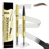 Dual-Ended Eyebrow Pencil & Eyebrow Gel, 2 In 1 Eyebrows