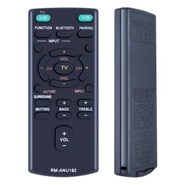 GOUYESHO RM-ANU192 Remote Control Replacement Suitable for Sony Soundbar Audio Systems RMANU192 HTCT60 HT-CT60 HT-CT60BT HTCT60BT SA-CT60BT SACT60BT SACT60 SA-CT60 SS-WCT60 SSWCT60