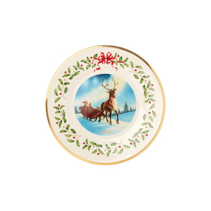 LENOX 895059 2023 Holiday Annual Plate Sleigh Scene